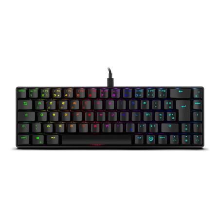 Ozone Gaming Tactical – Mini Clavier Gaming mécanique 65%, Bluetooth et USB, switches Outemu Red, Anti-ghosting, LED RGB, Layout