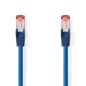 NEDIS Câble réseau CAT6 - Fiche RJ45 - Connecteur RJ45 - S/FTP - 0,25 m - Rond - LSZH - Bleu - Étiquette NEDIS Câble réseau CAT6 - Fiche RJ45 - Connecteur RJ45 - S/FTP - 0,25 m - Rond - LSZH - Bleu - Étiquette