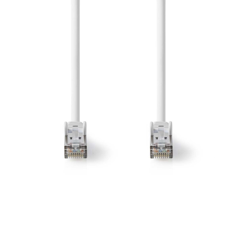 NEDIS Câble réseau catégorie 8.1 - S/FTP - Connecteur RJ45 - Connecteur RJ45-1 m - Rond - LSZH - Blanc - Étiquette NEDIS Câble réseau catégorie 8.1 - S/FTP - Connecteur RJ45 - Connecteur RJ45-1 m - Rond - LSZH - Blanc - Étiquette