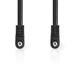 NEDIS Câble audio vidéo - Fiche 3,5 mm - Fiche 3,5 mm - Nickelé - 2 m - Rond - PVC - Noir