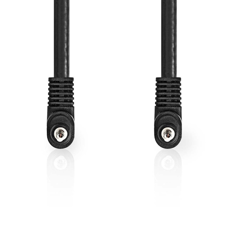 NEDIS Câble audio vidéo - Fiche 3,5 mm - Fiche 3,5 mm - Nickelé - 2 m - Rond - PVC - Noir