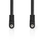 NEDIS Câble audio vidéo - Fiche 3,5 mm - Fiche 3,5 mm - Nickelé - 2 m - Rond - PVC - Noir