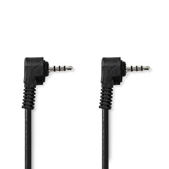 NEDIS Câble audio vidéo - Fiche 3,5 mm - Fiche 3,5 mm - Nickelé - 2 m - Rond - PVC - Noir