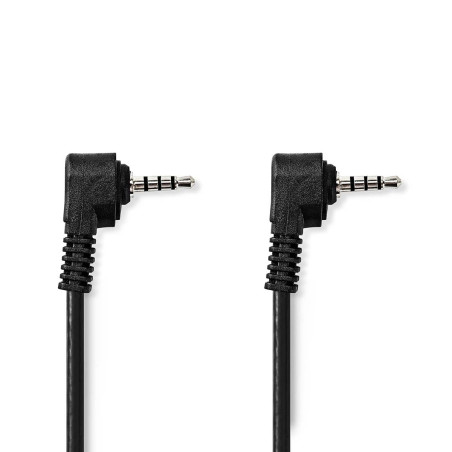 NEDIS Câble audio vidéo - Fiche 3,5 mm - Fiche 3,5 mm - Nickelé - 2 m - Rond - PVC - Noir