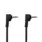 NEDIS Câble audio vidéo - Fiche 3,5 mm - Fiche 3,5 mm - Nickelé - 2 m - Rond - PVC - Noir