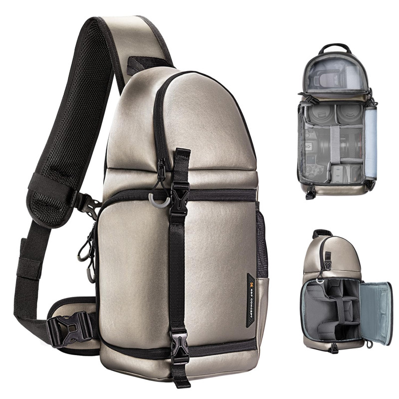 K&F CONCEPT Sac Appareil Photo, Sac Photo bandoulière Légère accès rapide Résistant à l'eau de Photographe Compatible avec Canon K&F CONCEPT Sac Appareil Photo, Sac Photo bandoulière Légère accès rapide Résistant à l'eau de Photographe Compatible avec Canon