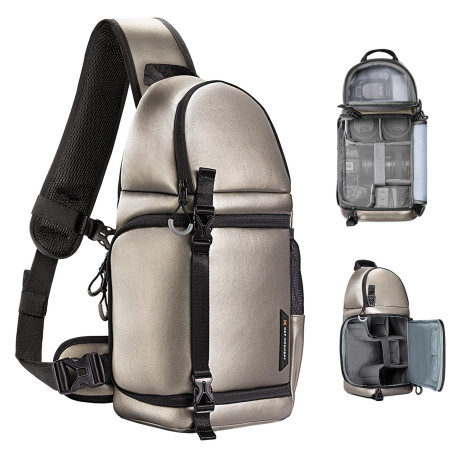 K&F CONCEPT Sac Appareil Photo, Sac Photo bandoulière Légère accès rapide Résistant à l'eau de Photographe Compatible avec Canon