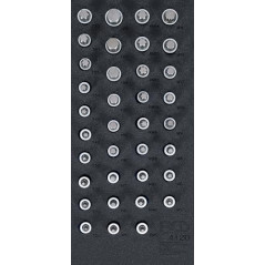 BGS 4120 Insert de servante d’atelier 1/3: Jeu de douilles à embouts carré femelle 12,5 mm (1/2") hexagone femelle, profil T (po