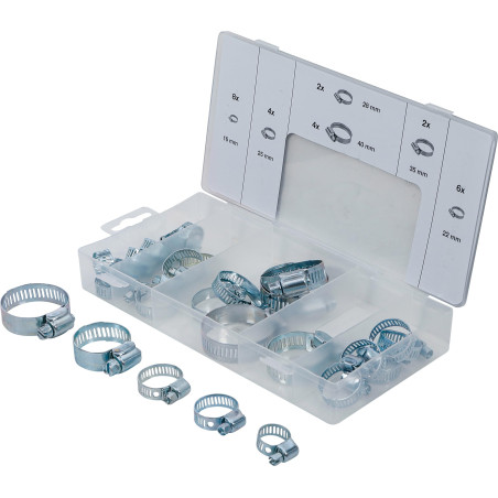 BGS 8055 | Assortiment de colliers | Ø 16-40 mm | 26 pièces