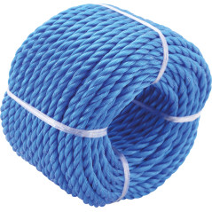 BGS Diy 80804 | Corde en matière plastique/utilisation universelle | 4 mm x 20 m | bleu