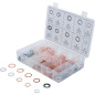 BGS 85225 | Assortiment de joints d’étanchéité | cuivre, aluminium, nylon | 250 pièces