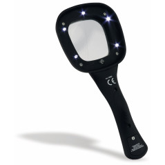 BGS Diy 85865 | Loupe de main | LED-Loupe avec lumière blanche et UV