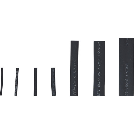 BGS Diy 88184 | Assortiment de gaines thermorétractables | noir | 126 pièces