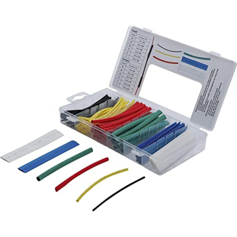 BGS Diy 88186 | Assortiment de gaines thermorétractables | multicolore | 99 pièces BGS Diy 88186 | Assortiment de gaines thermorétractables | multicolore | 99 pièces