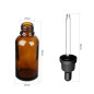 Hyber&Cara 6 X 30ml Flacons en verre ambre avec pipettes, Bouteilles compte-gouttes en verre brun vides pour les huiles essentie