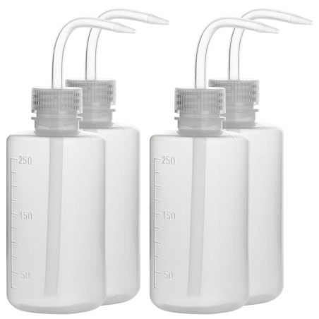 stonylab 4 Paquet 250 ml Flacons de Lavage en Plastique à Squeeze avec LDPE Ouverture Etroite, Bouteille D'arrosage à Presser Sq