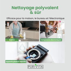 PURIVITA® Alcool Isopropylique 99,9% [3x1L] - Isopropanol Alcohol - Alcool Menager & Desinfectant - Isopropyl Rubbing Alcohol 99