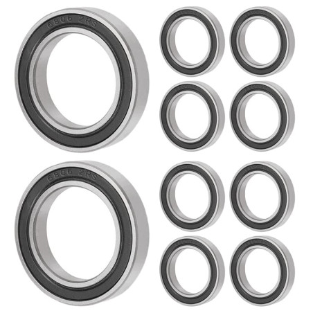 [10 pièces] 6806-2RS Deep Groove Ball Bearings Single Rubber Sealed Ball Bearings for Rollers, Home Appliances Machinery, Indust