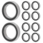 [10 pièces] 6806-2RS Deep Groove Ball Bearings Single Rubber Sealed Ball Bearings for Rollers, Home Appliances Machinery, Indust