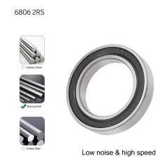 [10 pièces] 6806-2RS Deep Groove Ball Bearings Single Rubber Sealed Ball Bearings for Rollers, Home Appliances Machinery, Indust