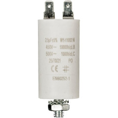 Condensateur de démarrage pour moteur électrique 450 VCA, 2.5 uF