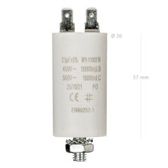 Condensateur de démarrage pour moteur électrique 450 VCA, 2.5 uF