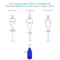 StonyLab Lot de 2 flacons compte-gouttes en verre bleu, bouchon intérieur et étiquette pour huiles essentielles, aromathérapie e