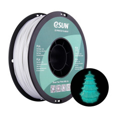 eSUN PLA Glow in the Dark Bleu Filament 1.75mm, Imprimante 3D Filament PLA Fluorescent 1.75mm, 1KG Bobine Phosphorescence Filame