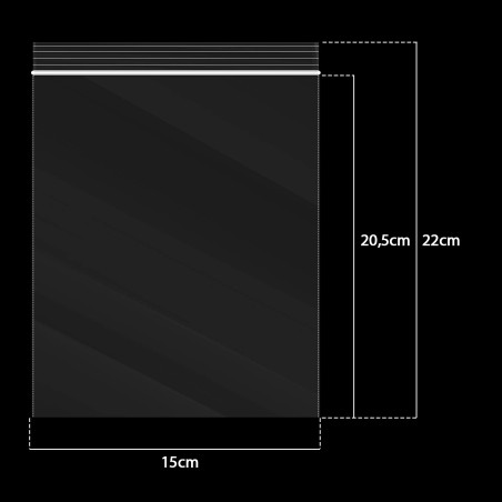 Packra 100 Sachets Zip Transparents 15x22cm, Pochons Plastiques Refermables Épaississants et Durables, Rangement Pour la Cuisine