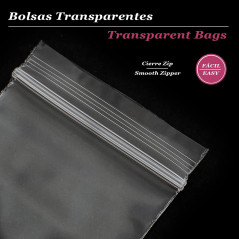 Packra 100 Sachets Zip Transparents 15x22cm, Pochons Plastiques Refermables Épaississants et Durables, Rangement Pour la Cuisine