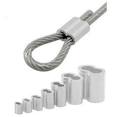 Constrabo® | 50x Manchons à sertir en aluminium avec double embouts 1.0 mm | Ferrules en aluminium, clip à sertir, manchons de p