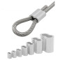Constrabo® | 50x Manchons à sertir en aluminium avec double embouts 1.0 mm | Ferrules en aluminium, clip à sertir, manchons de p Constrabo® | 50x Manchons à sertir en aluminium avec double embouts 1.0 mm | Ferrules en aluminium, clip à sertir, manchons de p
