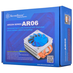 Silverstone SST-AR06 ventilateur, refroidisseur et radiateur Processeur 9,2 cm Bleu, Blanc