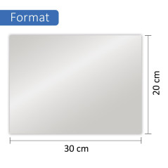Plaque composite en aluminium argenté I Dimensions : 60 x 40 cm I 3 mm d'épaisseur I pour modélisme, foires, signalisation, bric