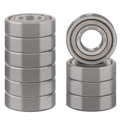 XiKe 6202ZZ Roulements à billes à double étanchéité 15x35x11mm Acier au Chrome et Pré-lubrifiés, 6202-2Z Roulements à billes à g