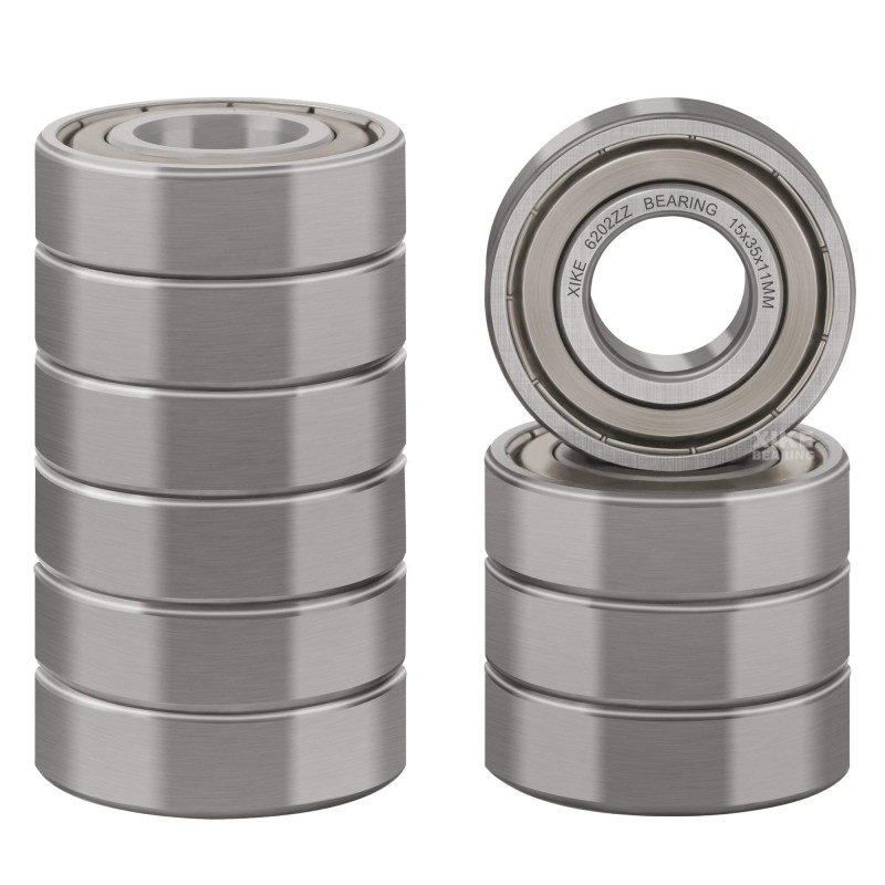 XiKe 6202ZZ Roulements à billes à double étanchéité 15x35x11mm Acier au Chrome et Pré-lubrifiés, 6202-2Z Roulements à billes à g XiKe 6202ZZ Roulements à billes à double étanchéité 15x35x11mm Acier au Chrome et Pré-lubrifiés, 6202-2Z Roulements à billes à g