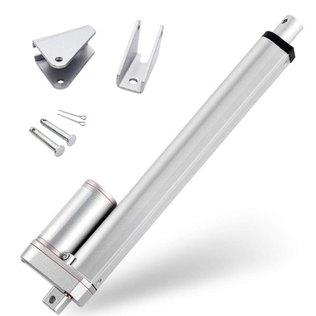 DCHOUSE Actionneurs à mouvement linéaire, 1000N jusqu’à 400mm de trajet maximale, Tension nominale 12V DC, Convient à usage élec