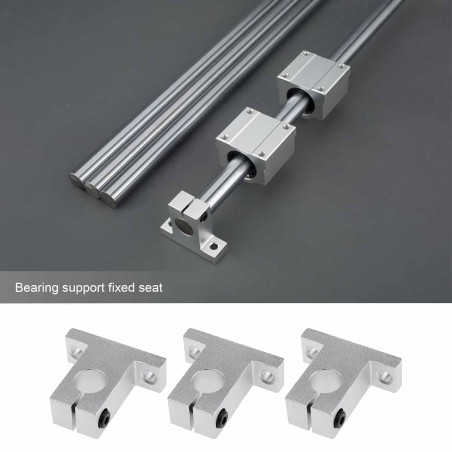 eMagTech 4x SK16 Support d'arbre Linéaire 16mm CNC Unités de Glissière à Billes à Mouvement Linéaire Support de Rail Guide d'arb