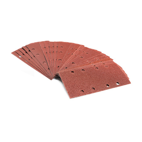 Jeu de Feuilles Abrasives │ 40 pièces │ 93 x 190 mm │ Mixpack (10 x grain 60/80/120/240 chacun) │ auto-adhésif │ pour ponceuses