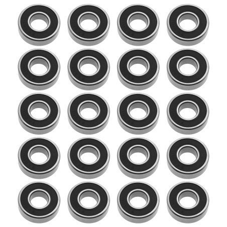 eMagTech 20pcs Double Joint en Caoutchouc Roulements à Billes à Gorge Profonde 698-2RS 8x19x6mm en Acier au Carbone pour Moteur