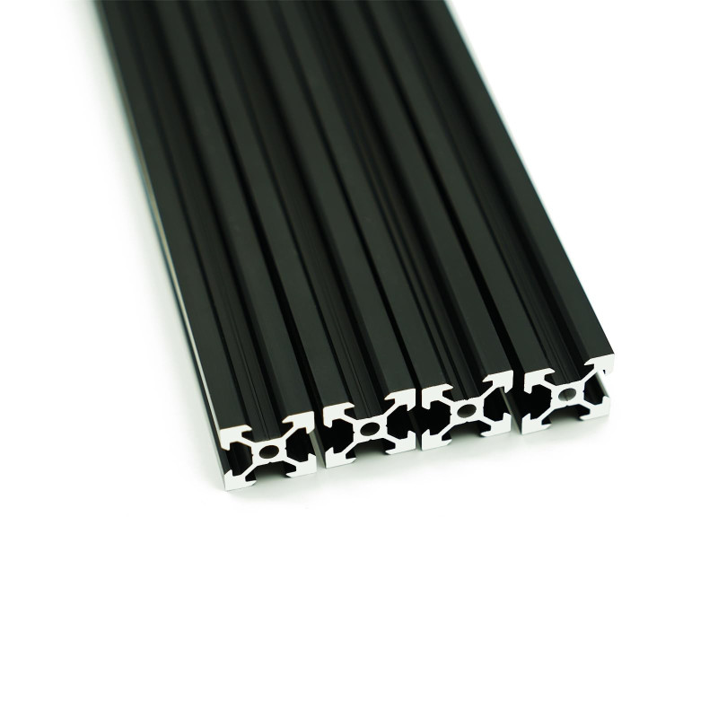 Iverntech 4 pièces 700mm 2020 V Type noir Norme européenne anodisé Rail linéaire profilé en aluminium Extrusion pour imprimante 
