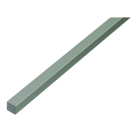 Alberts 473211 Barre carrée | aluminium, couleur argent, anodisée | 1000 x 10 x 10 mm