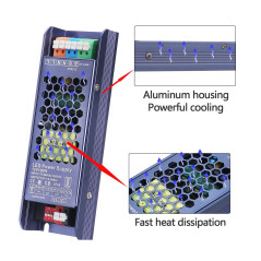 GOMING 12V 100W Ultra-mince Transformateur LED AC 200-240V à DC 12V 8.3A Tension Constante Driver Alimentation IP20 Non étanche 