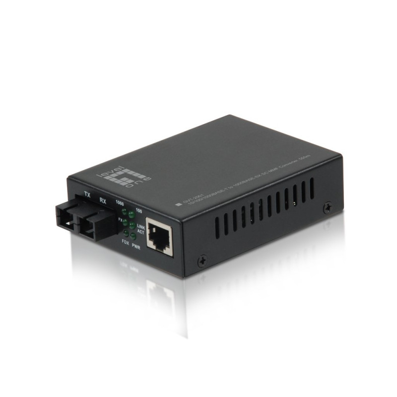 LevelOne GVT-2001 convertisseur de Support réseau 1000 Mbit/s 850 nm Multimode Noir