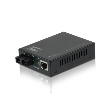 LevelOne GVT-2001 convertisseur de Support réseau 1000 Mbit/s 850 nm Multimode Noir