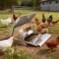 Mangeoire Automatique pour Poulets, Auge en Acier Galvanisé ImperméAble à l'eau et à Ouverture Automatique, ProtèGe la Nourritur Mangeoire Automatique pour Poulets, Auge en Acier Galvanisé ImperméAble à l'eau et à Ouverture Automatique, ProtèGe la Nourritur