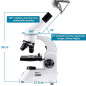 MÉTAL 2000X Deux-Oculaires WF Microscope Optique Professionnel, 80X à 2000X Manuel en Français et Prise UE pour Enfants et Étudi MÉTAL 2000X Deux-Oculaires WF Microscope Optique Professionnel, 80X à 2000X Manuel en Français et Prise UE pour Enfants et Étudi