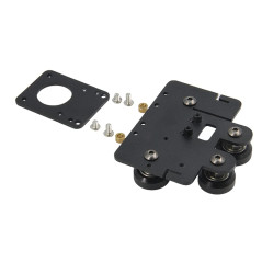 Zeberoxyz Plaque de support d'extrudeuse à entraînement direct avec 4 poulies,compatible avec engrenage double et simple pour im