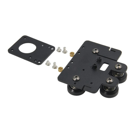 Zeberoxyz Plaque de support d'extrudeuse à entraînement direct avec 4 poulies,compatible avec engrenage double et simple pour im