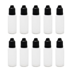 Flacons en PEBD de 20 ml - 6 couleurs - Pour gouttes ophtalmiques et la plupart des liquides - Bouchons de sécurité enfants et b